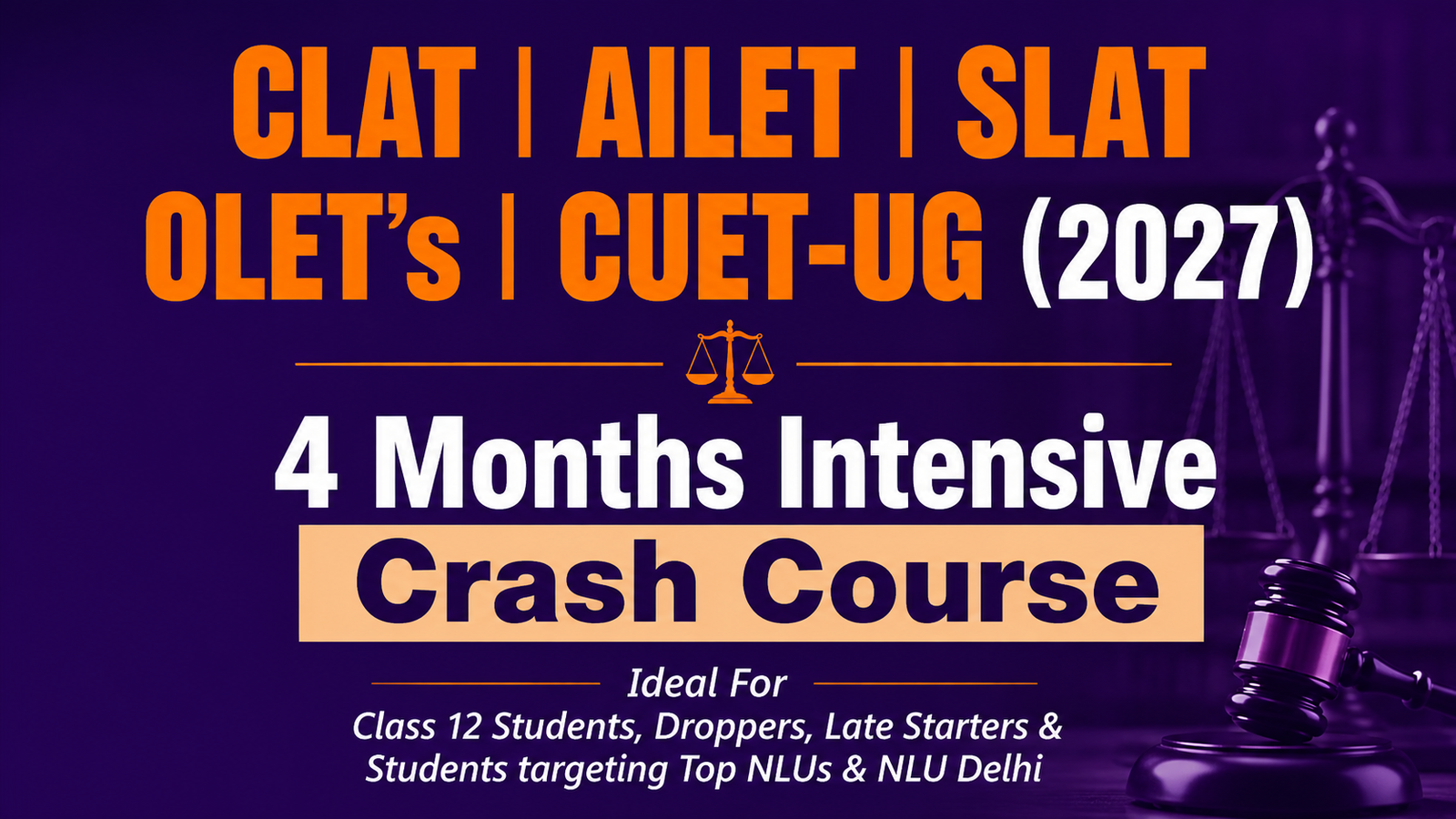 CLAT | AILET | SLAT | OLET's | CUET-UG (2026–2027)