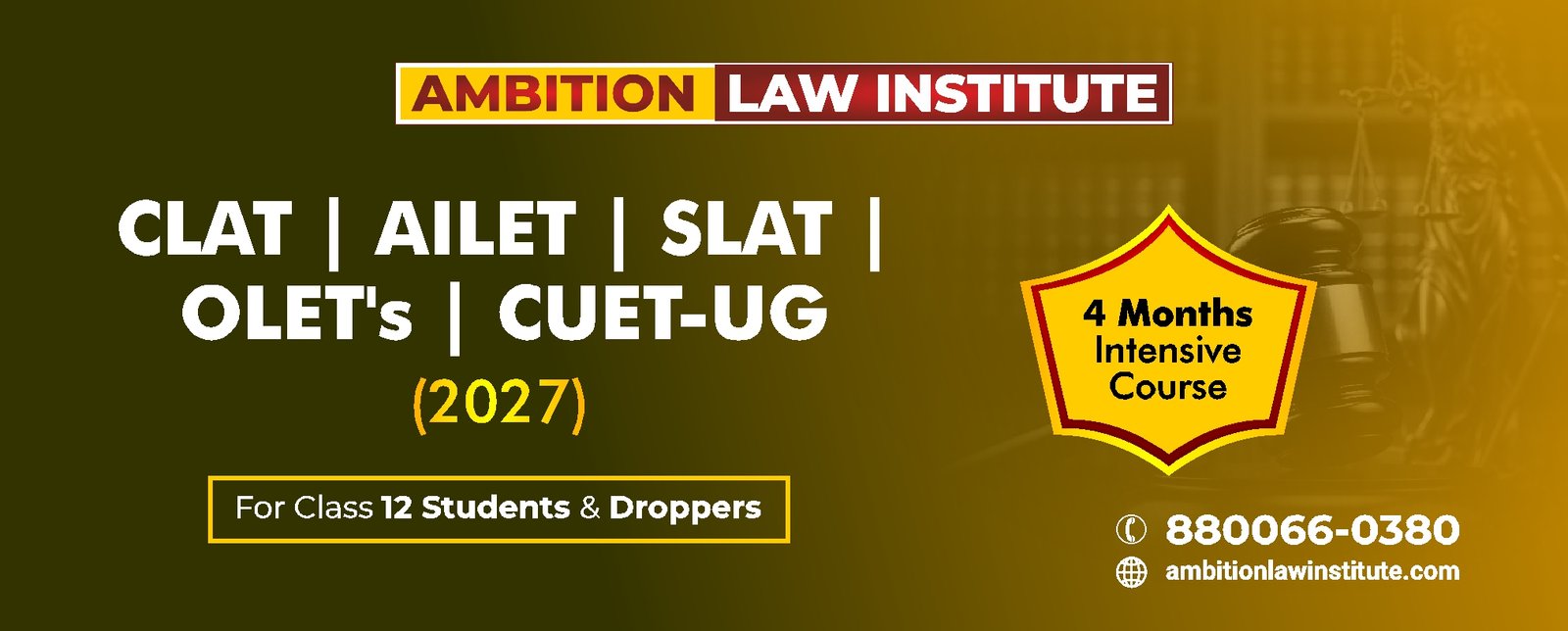 CLAT | AILET | SLAT | OLET's | CUET-UG (2026–2027)