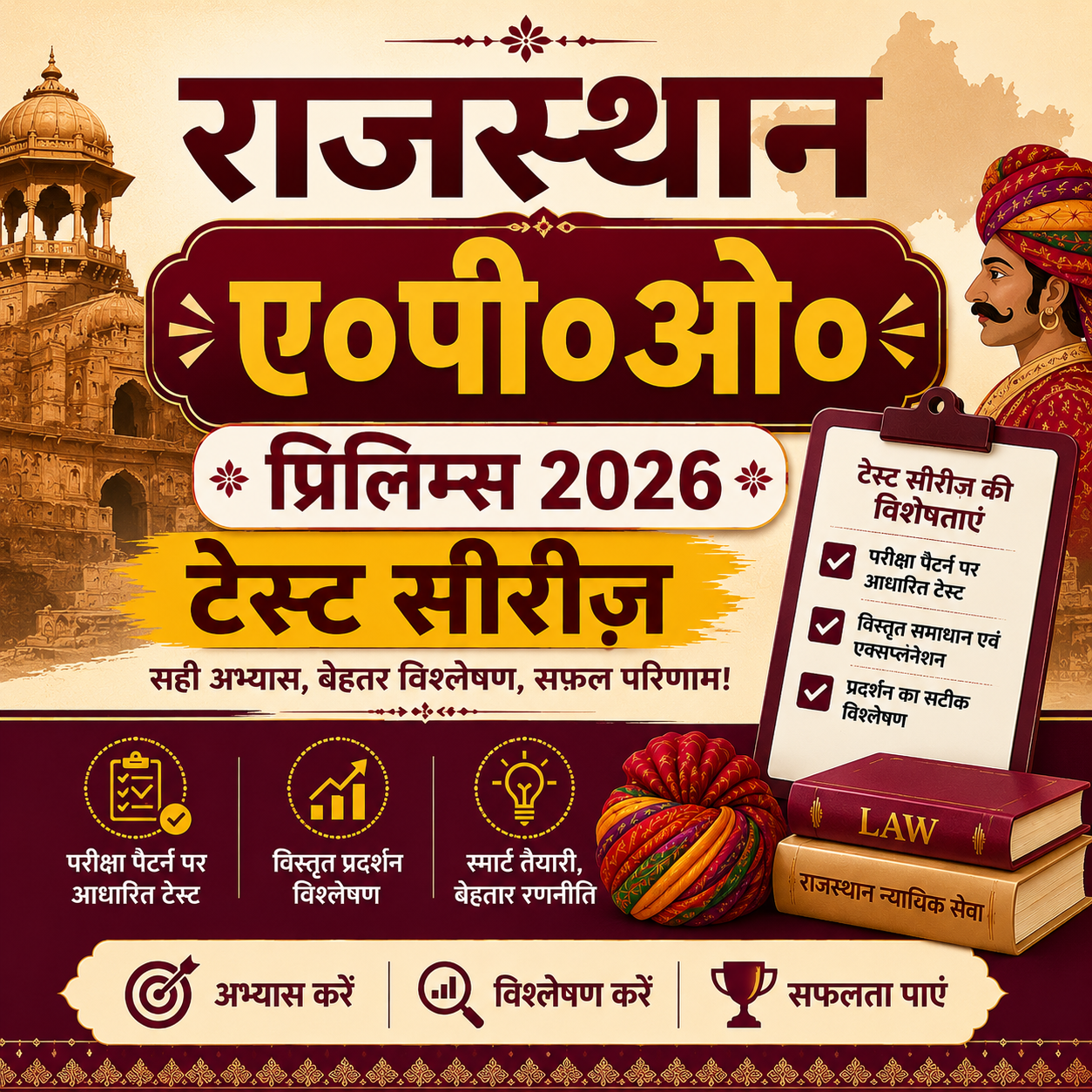 राजस्थान ए०पी०ओ० प्रिलिम्स - टेस्ट सीरीज